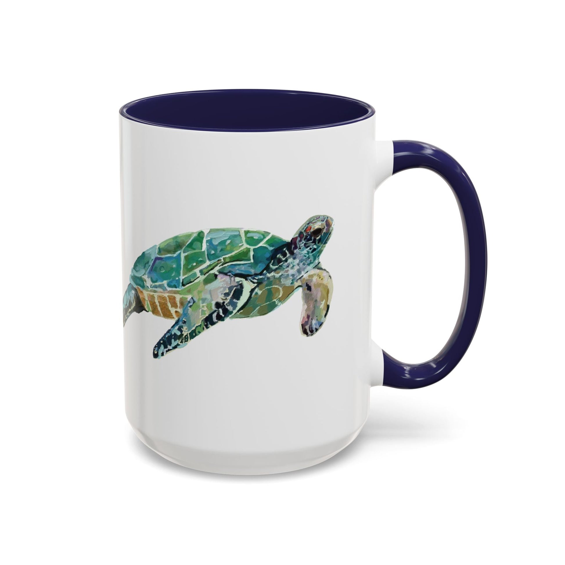 Sea Turtle Two Tone Coffee Mug (11oz & 15oz) - Blue Cava