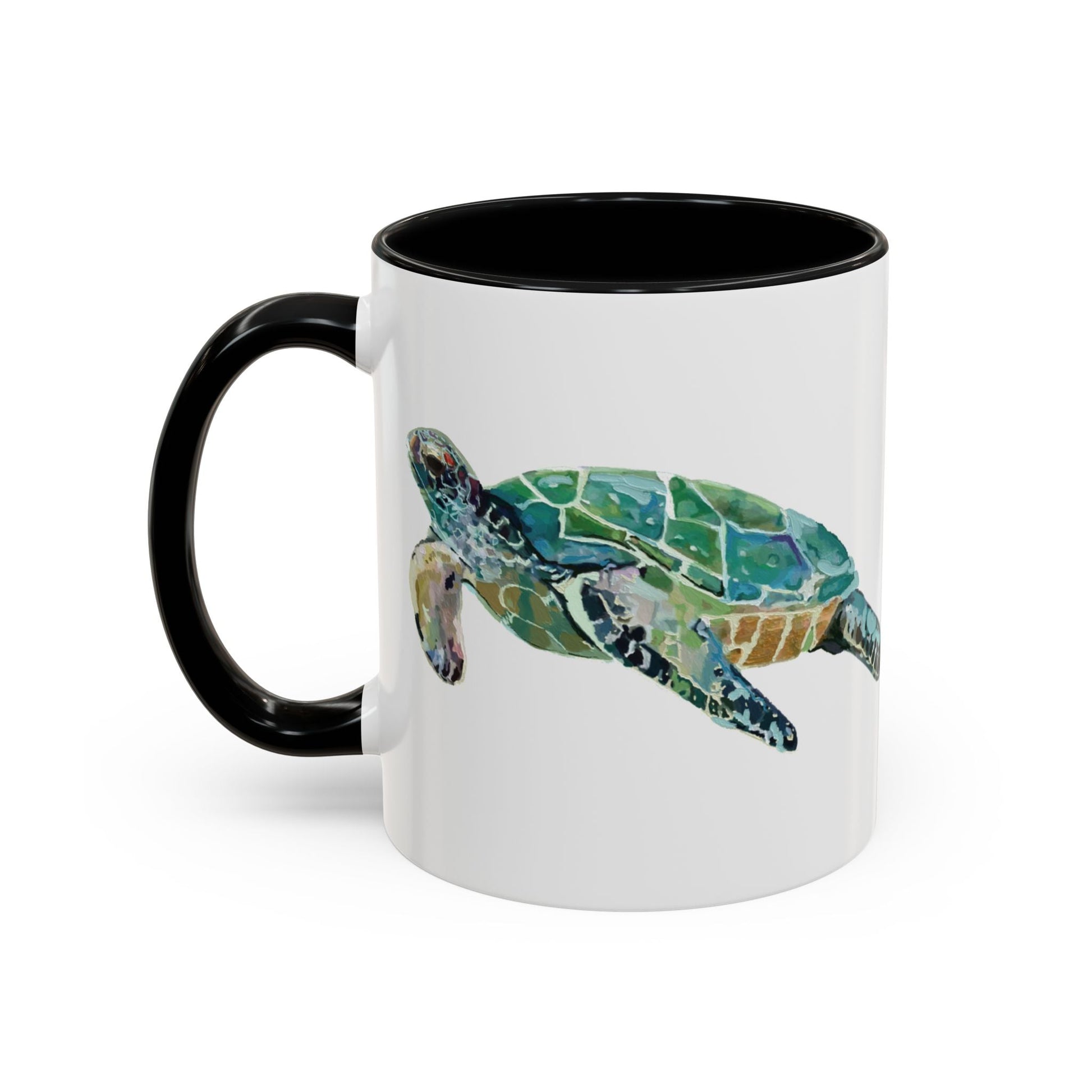 Sea Turtle Two Tone Coffee Mug (11oz & 15oz) - Blue Cava