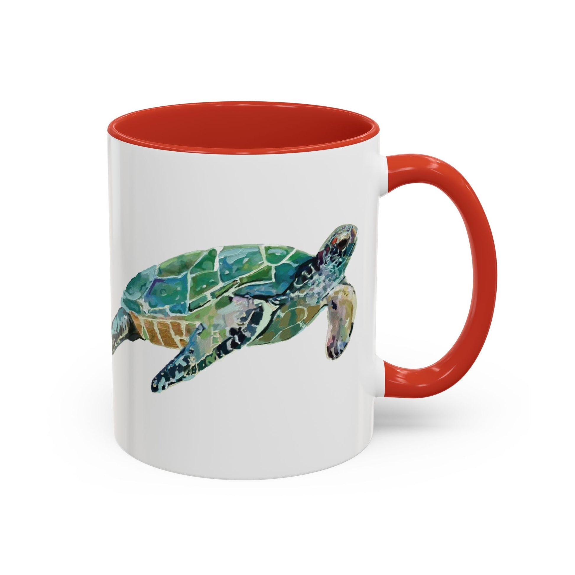 Sea Turtle Two Tone Coffee Mug (11oz & 15oz) - Blue Cava
