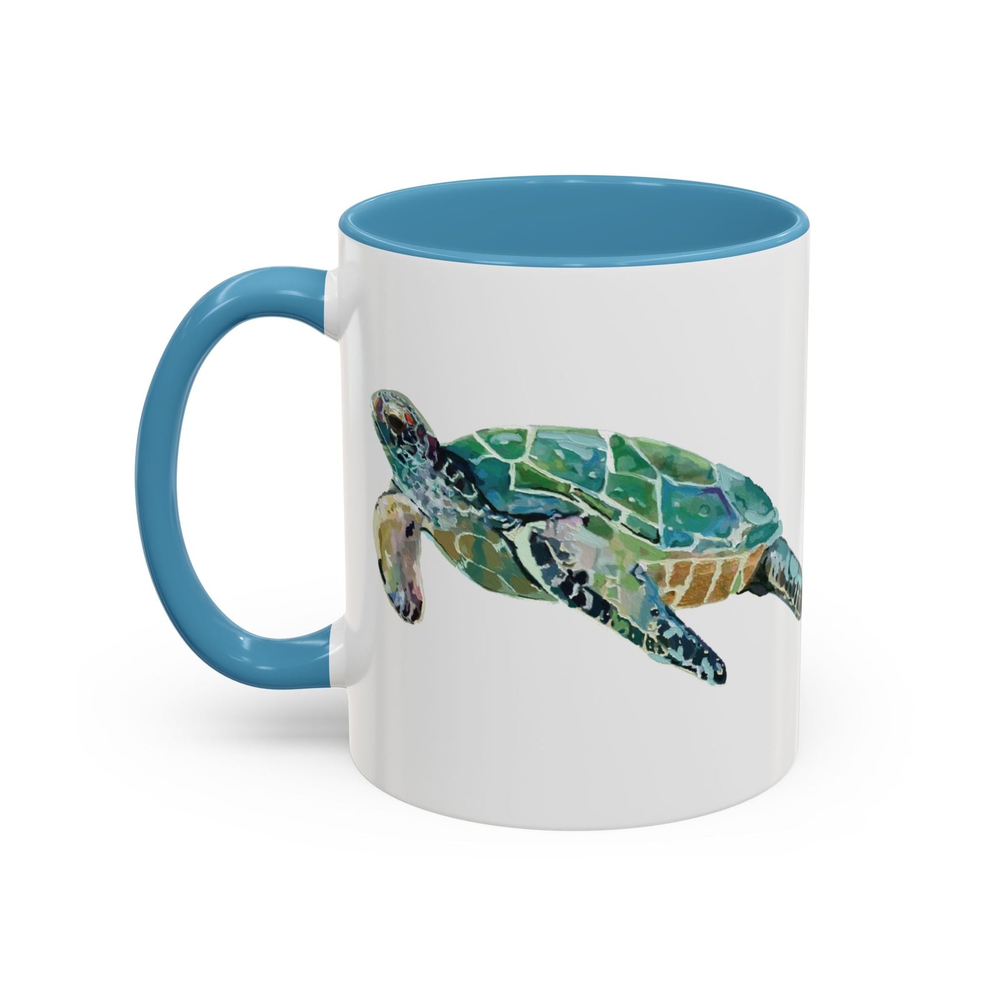 Sea Turtle Two Tone Coffee Mug (11oz & 15oz) - Blue Cava