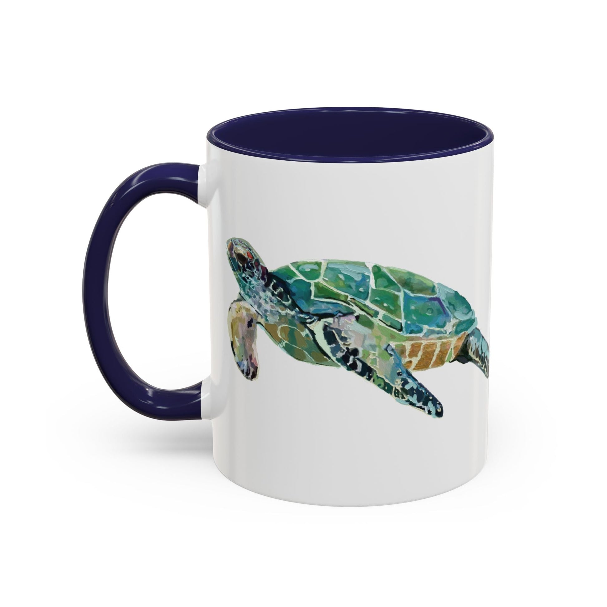 Sea Turtle Two Tone Coffee Mug (11oz & 15oz) - Blue Cava