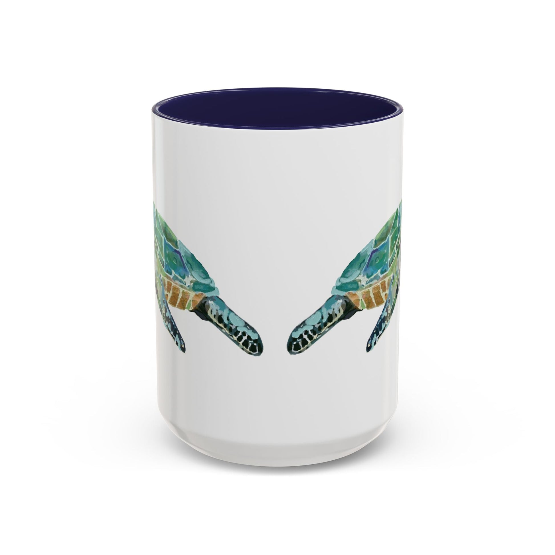 Sea Turtle Two Tone Coffee Mug (11oz & 15oz) - Blue Cava