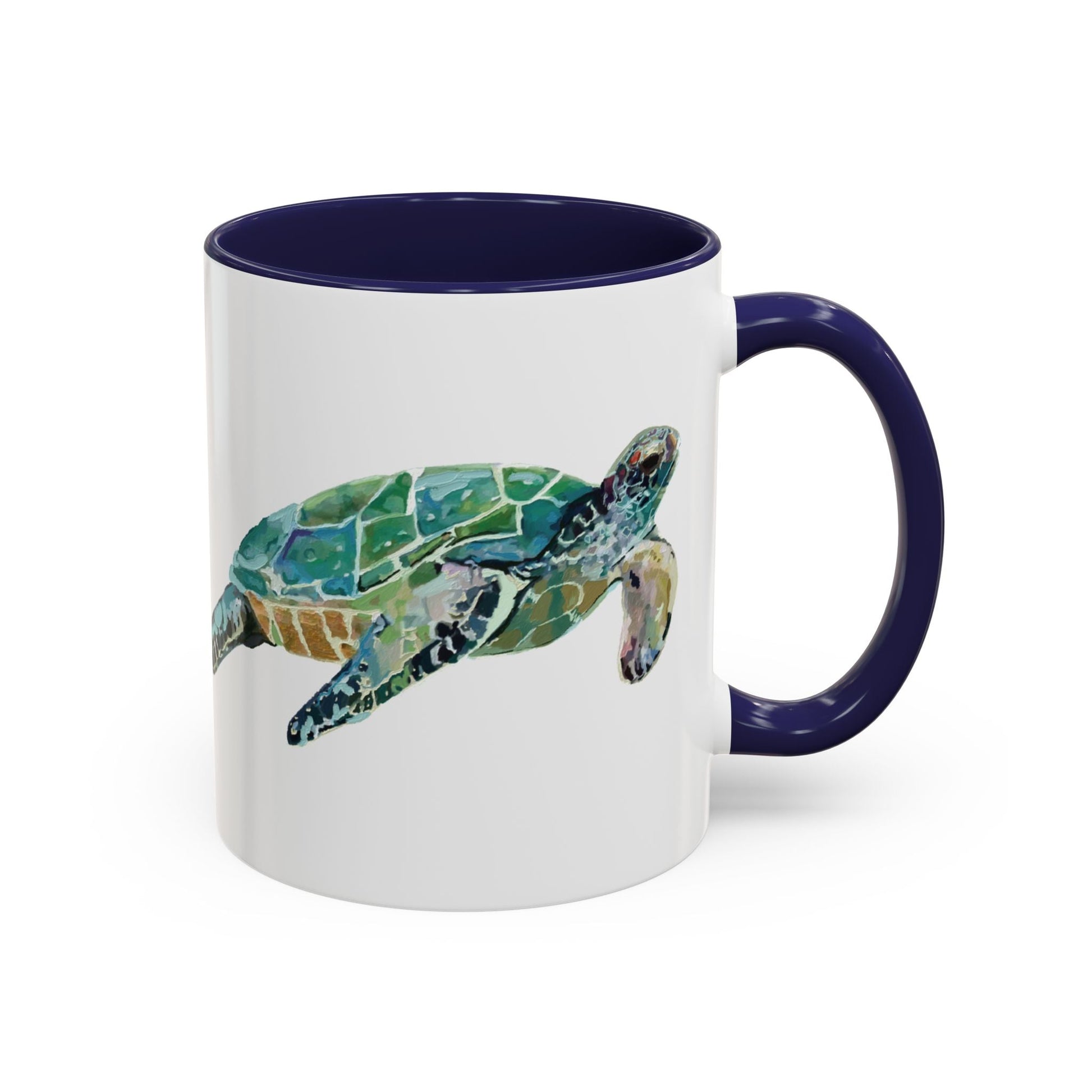Sea Turtle Two Tone Coffee Mug (11oz & 15oz) - Blue Cava