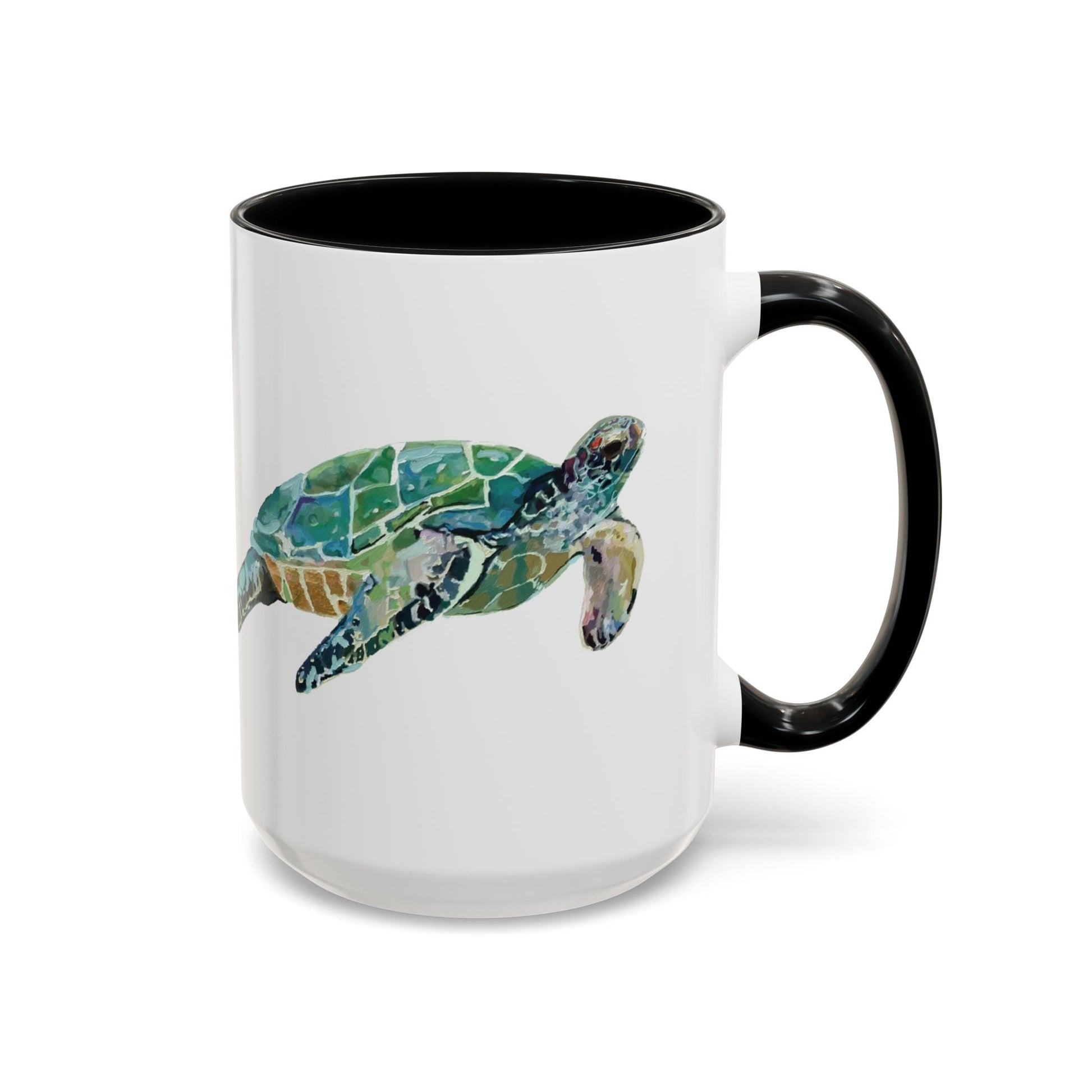 Sea Turtle Two Tone Coffee Mug (11oz & 15oz) - Blue Cava