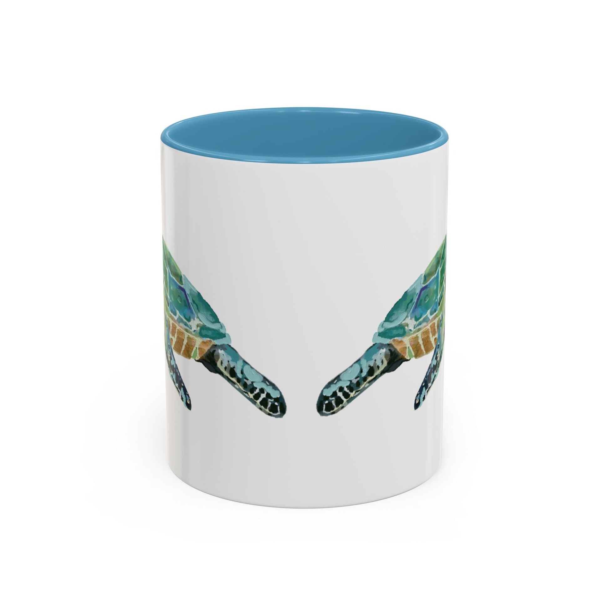 Sea Turtle Two Tone Coffee Mug (11oz & 15oz) - Blue Cava