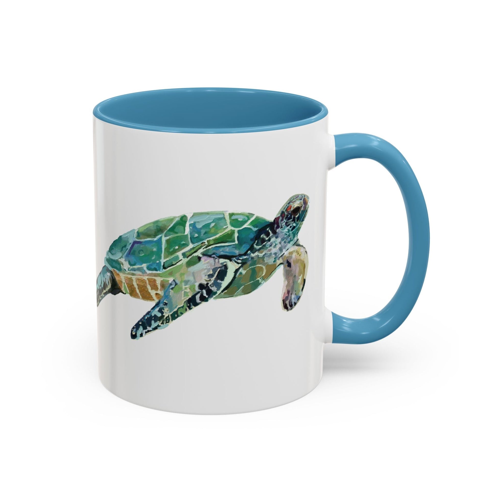 Sea Turtle Two Tone Coffee Mug (11oz & 15oz) - Blue Cava