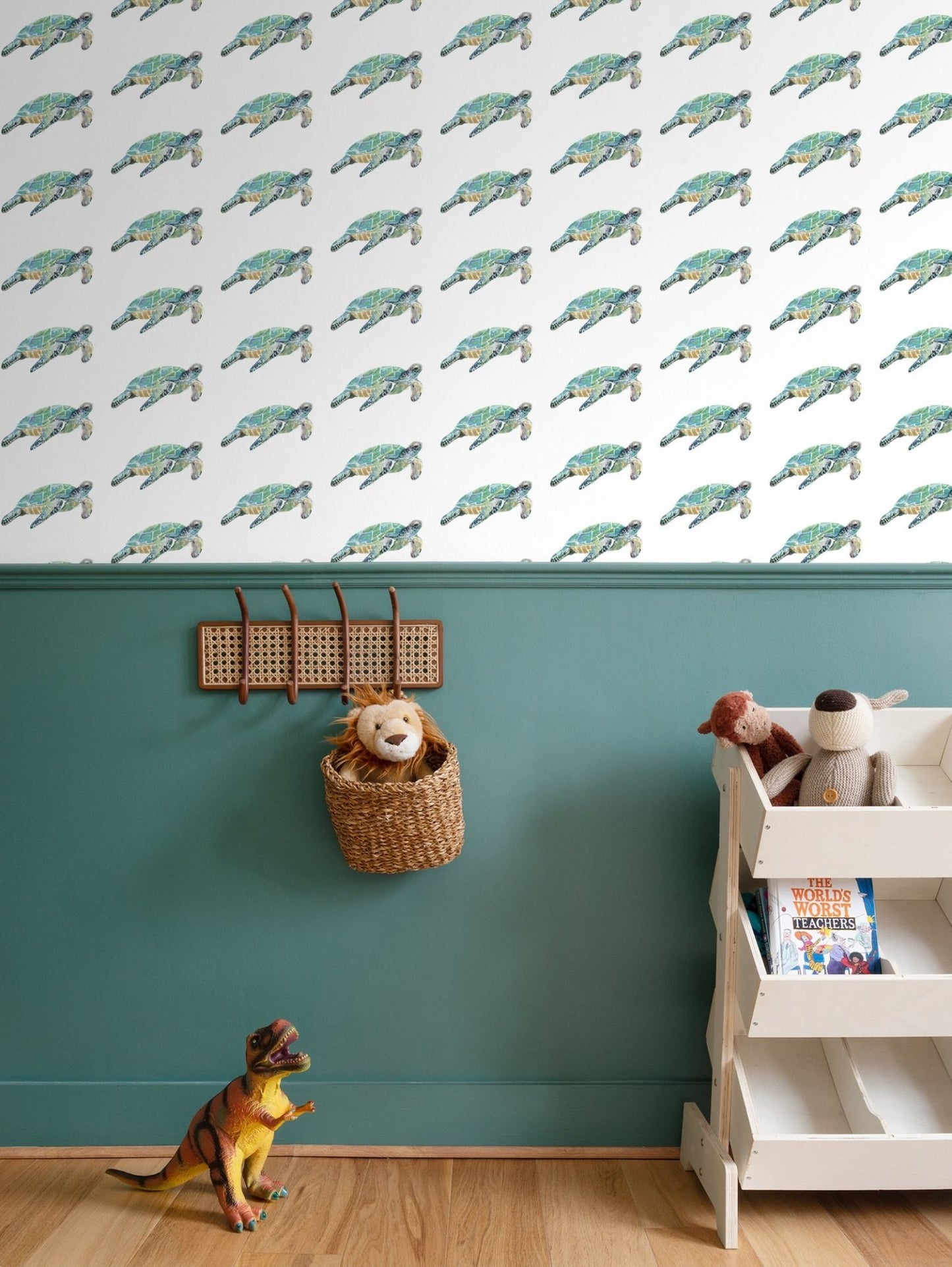 Sea Turtle Wallpaper - Blue Cava