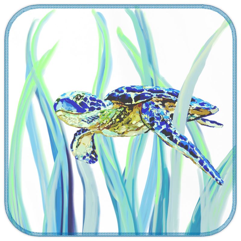 Sea Turtle Wash Cloth - Blue Cava