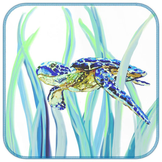 Sea Turtle Wash Cloth - Blue Cava