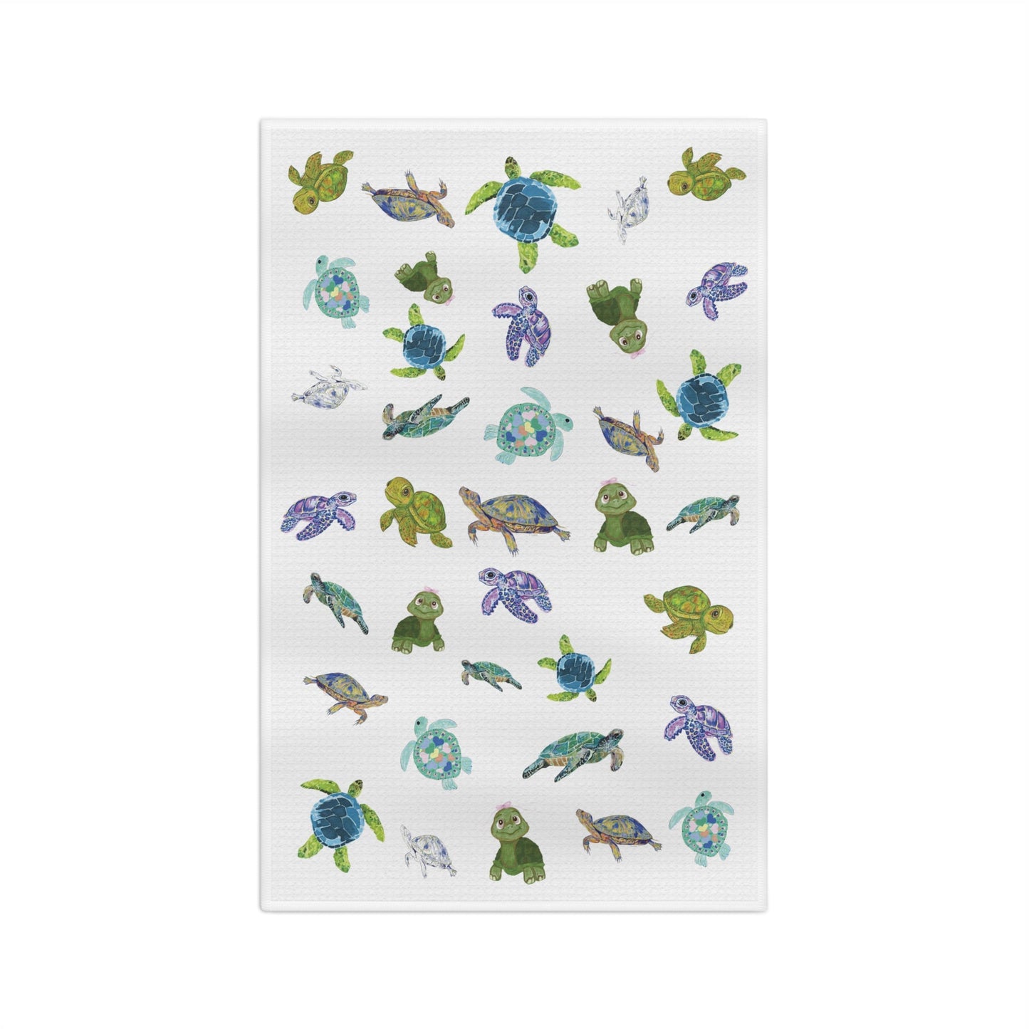 Sea Turtles 2024 Microfiber Tea Towel - Blue Cava