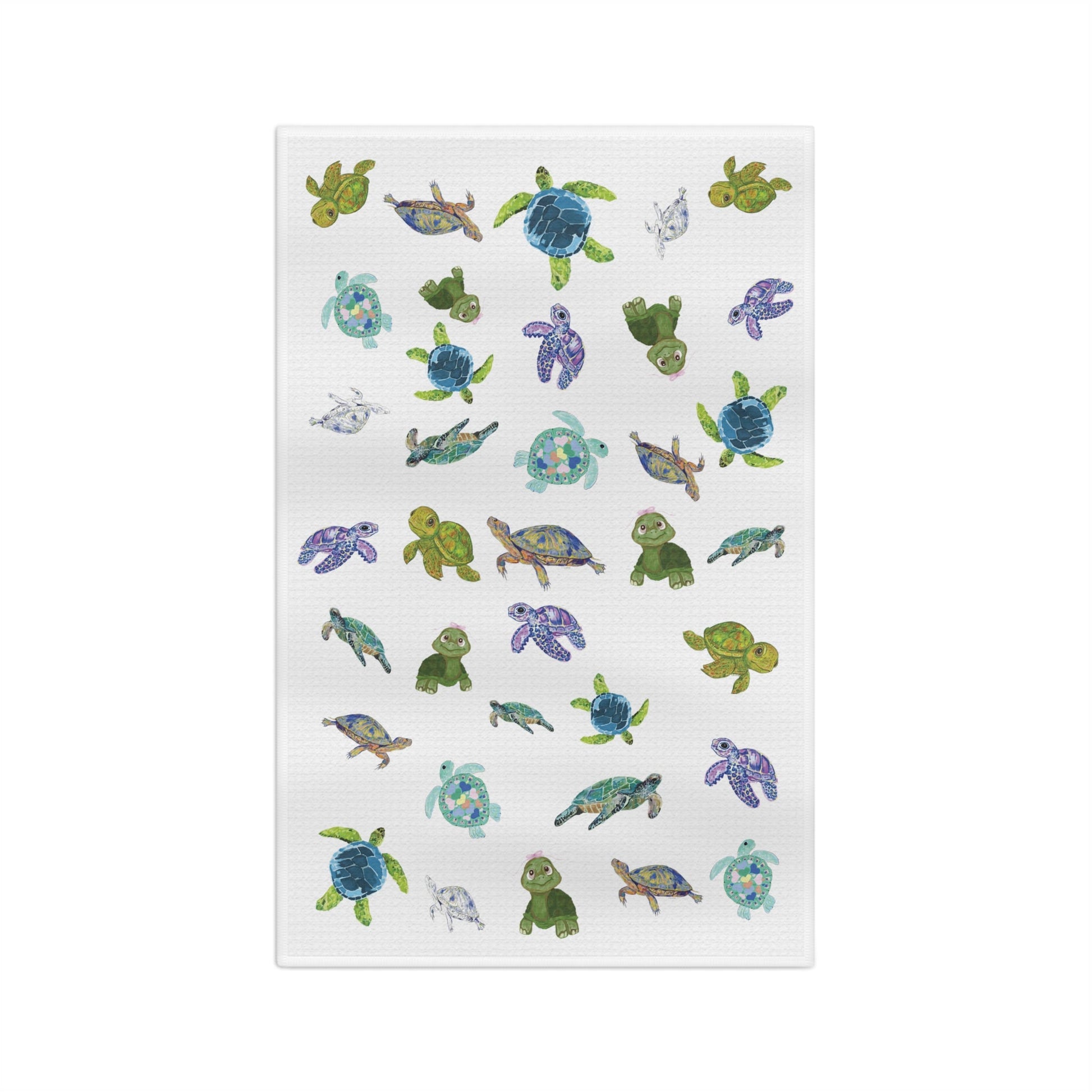 Sea Turtles 2024 Microfiber Tea Towel - Blue Cava