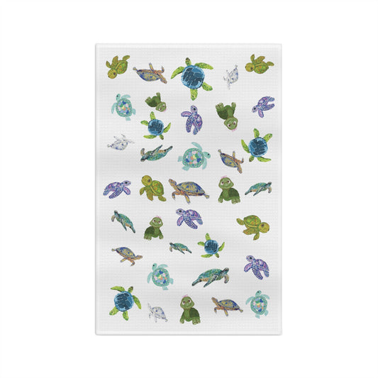 Sea Turtles 2024 Microfiber Tea Towel - Blue Cava
