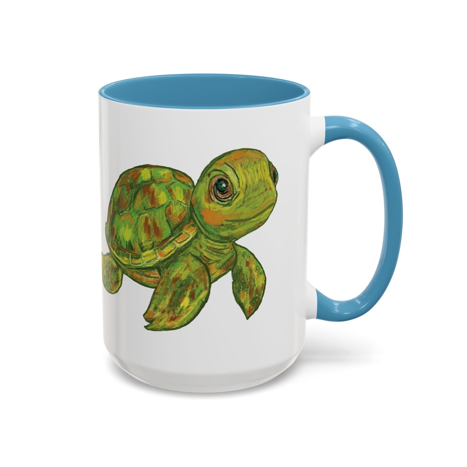 Shelly Sea Turtle Coffee Mug (11oz & 15oz) - Blue Cava