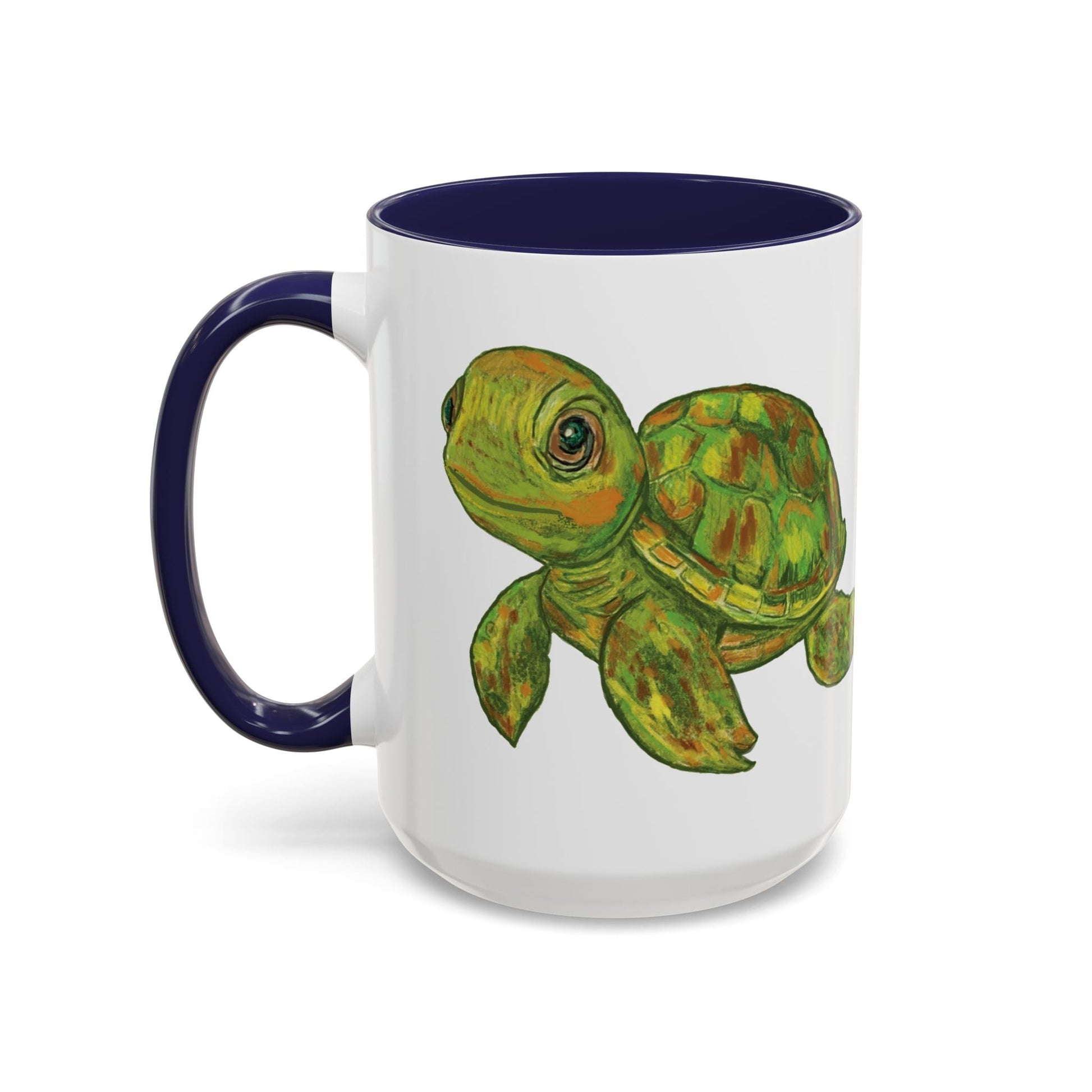 Shelly Sea Turtle Coffee Mug (11oz & 15oz) - Blue Cava