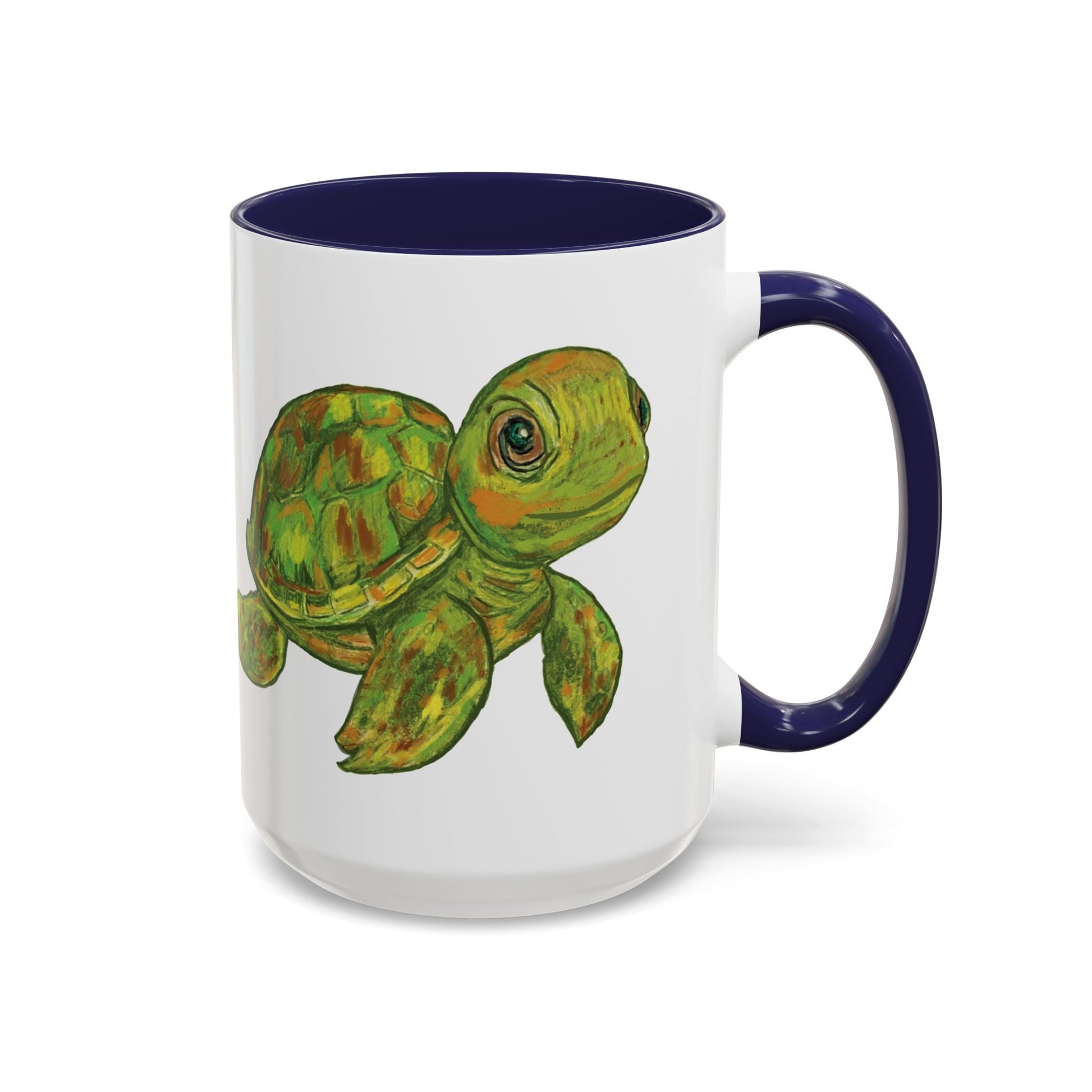 Shelly Sea Turtle Coffee Mug (11oz & 15oz) - Blue Cava