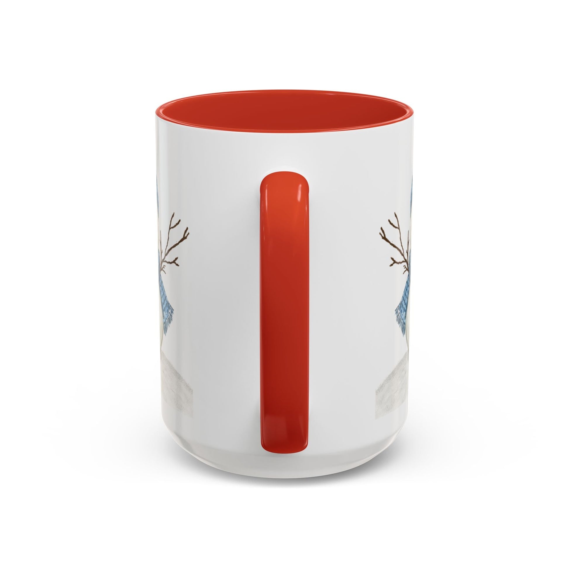 Snowman Accent Coffee Mug (11oz & 15oz) - Blue Cava