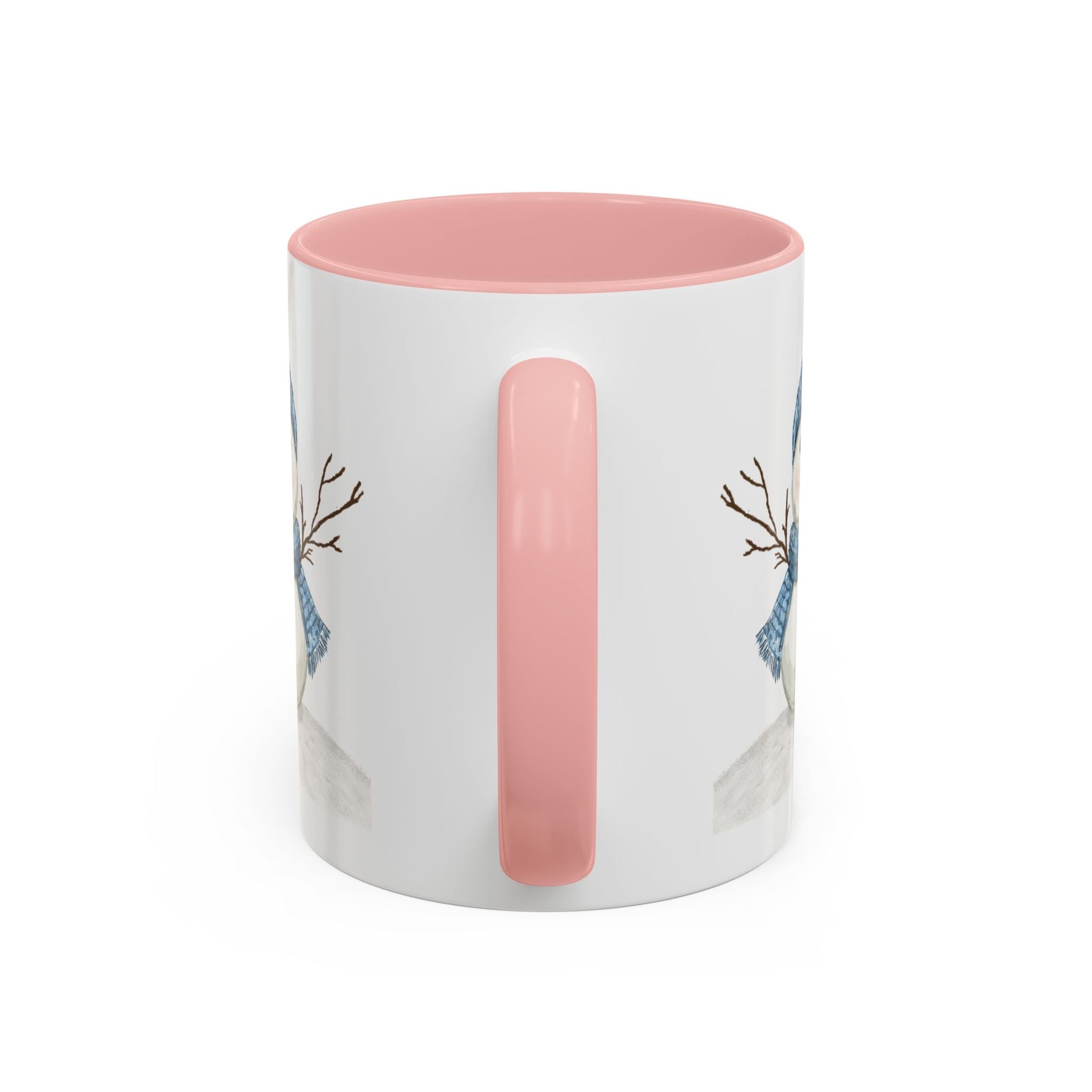Snowman Accent Coffee Mug (11oz & 15oz) - Blue Cava