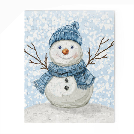 Snowman Puzzles for Winter Fun, 120 - 500 Piece Jigsaw - Blue Cava