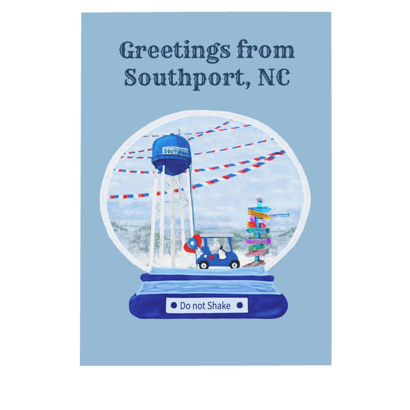 Southport Globe Postcards - Blue Cava
