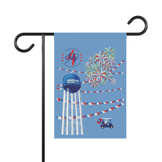 Southport July 4th Celebration House Flag & Garden Flag - Blue Cava