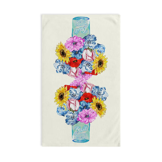 Spring Floral Hand Towel - Blue Cava