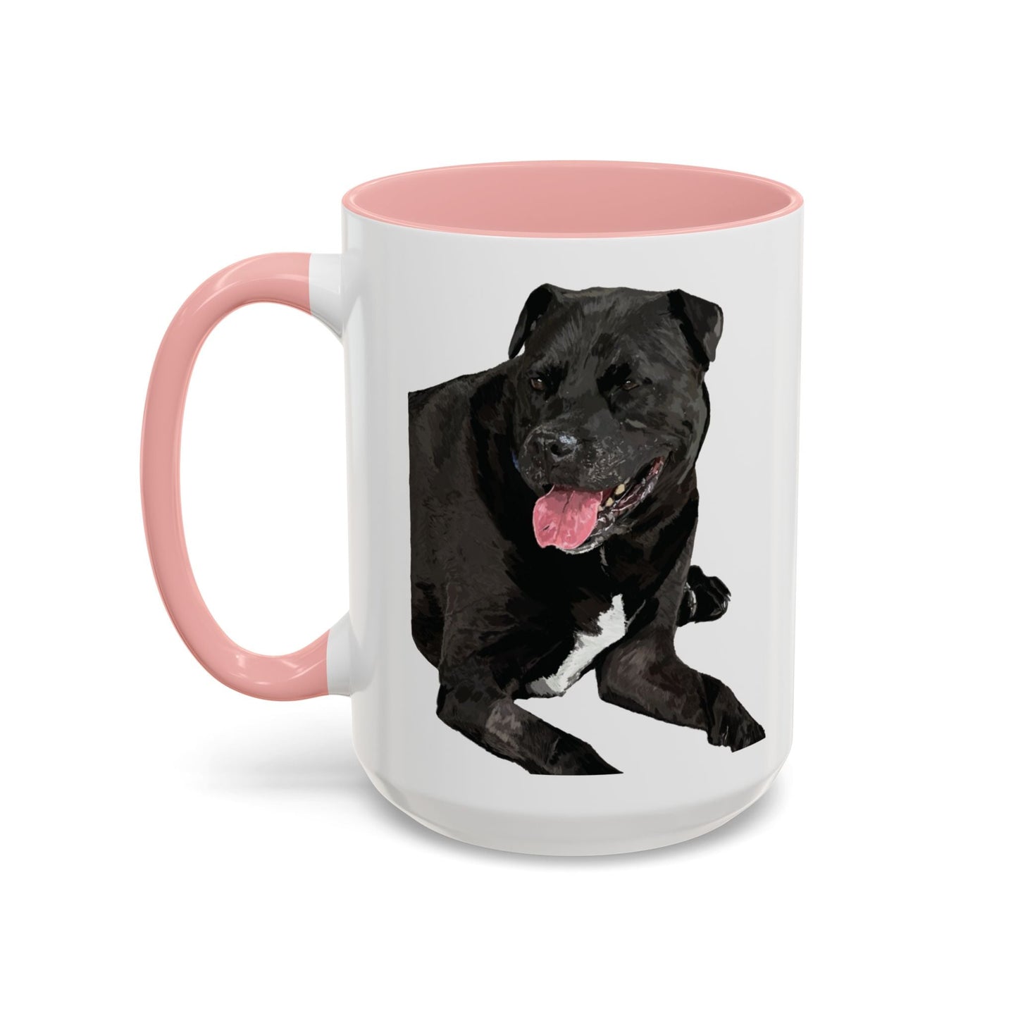 Staffordshire Bull Terrier Two Tone Ceramic Mug - 11 oz & 15 oz - Blue Cava