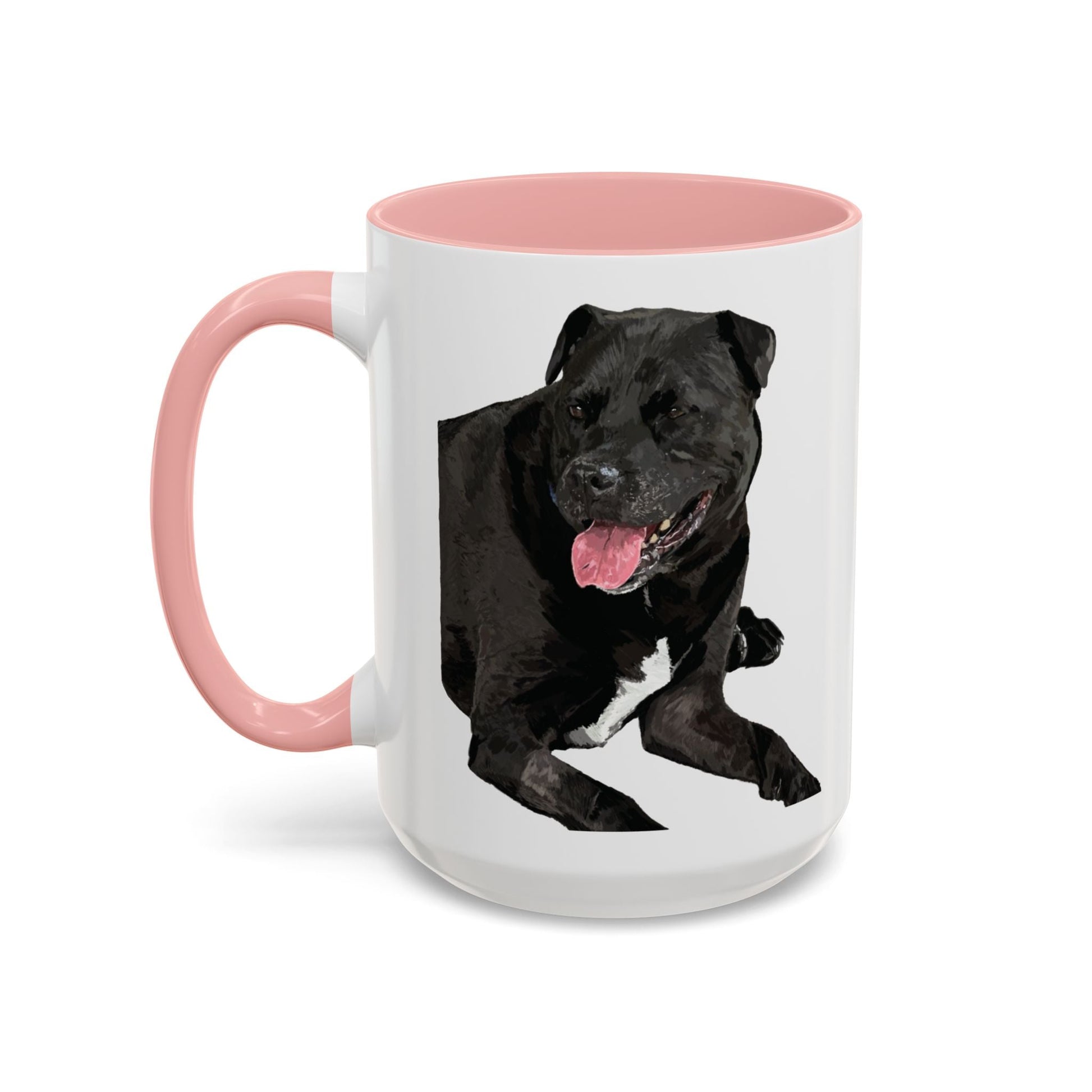 Staffordshire Bull Terrier Two Tone Ceramic Mug - 11 oz & 15 oz - Blue Cava