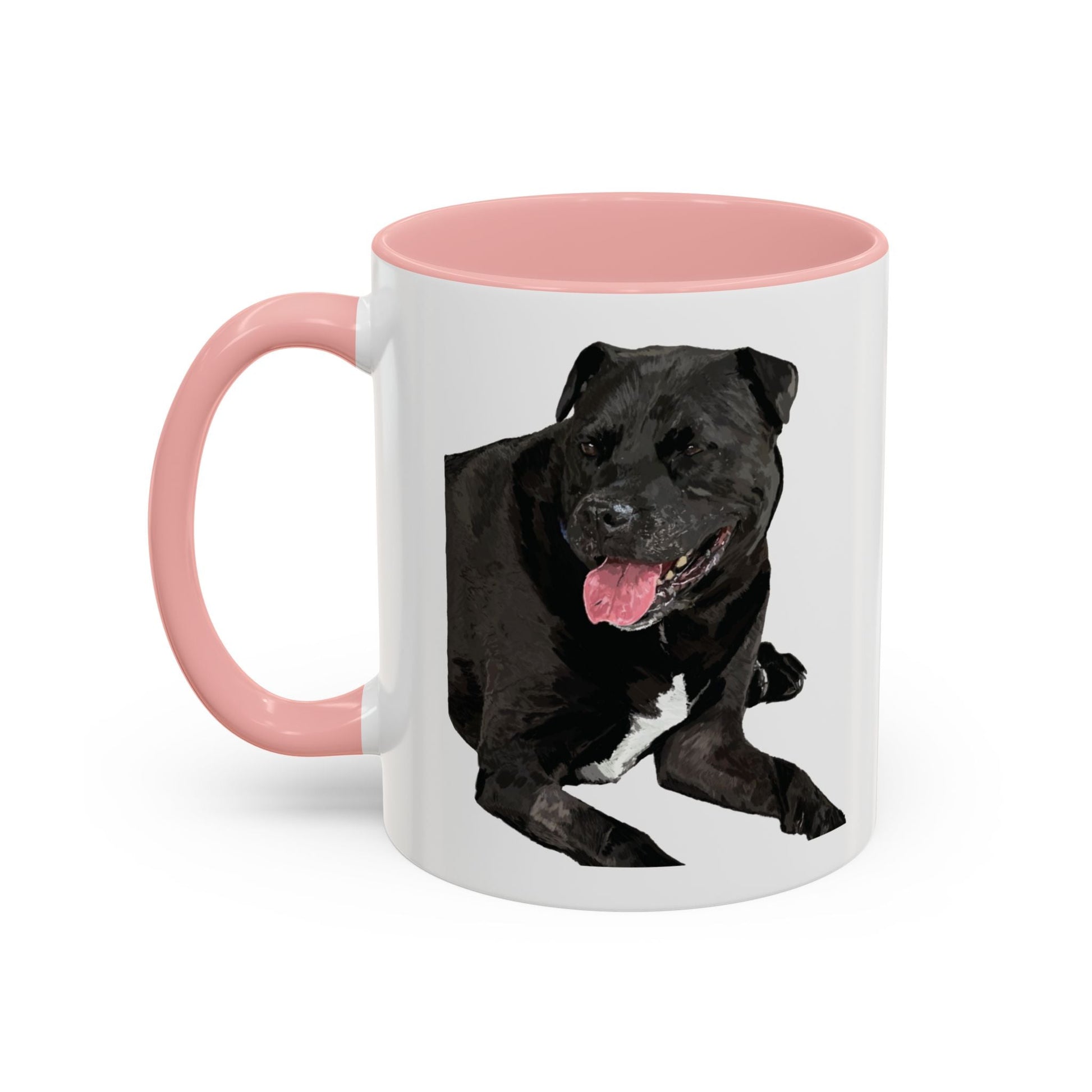 Staffordshire Bull Terrier Two Tone Ceramic Mug - 11 oz & 15 oz - Blue Cava