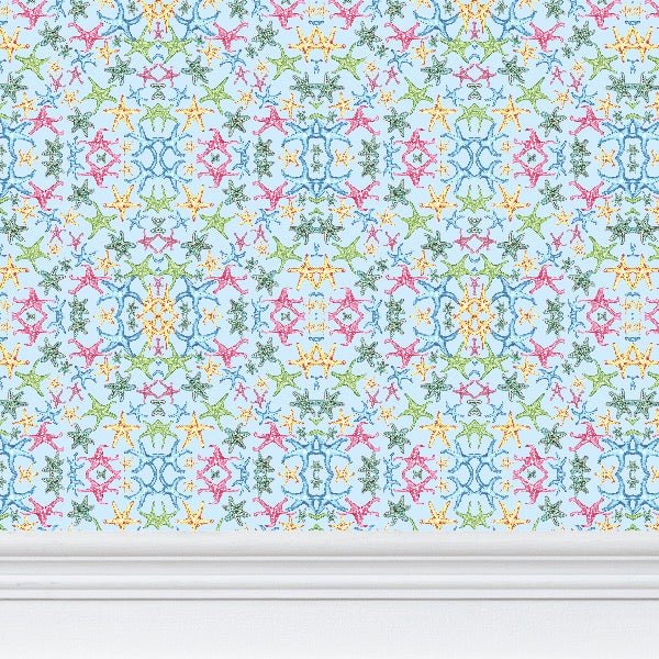 Starfish Wallpaper - Blue Cava