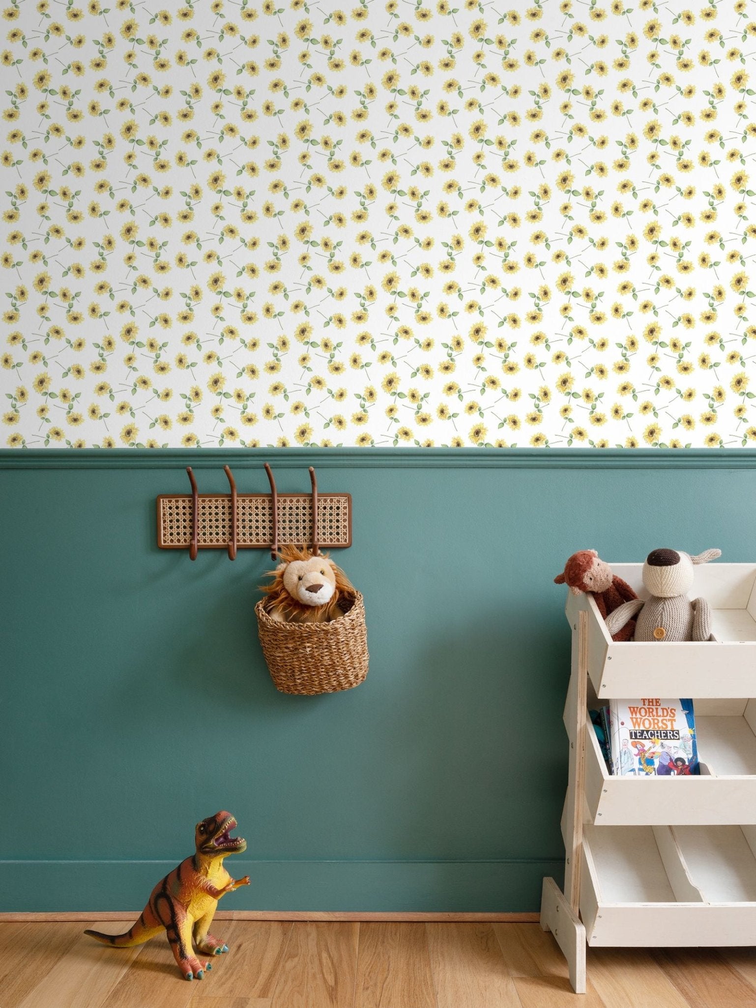 Sunflower Wallpaper - Blue Cava