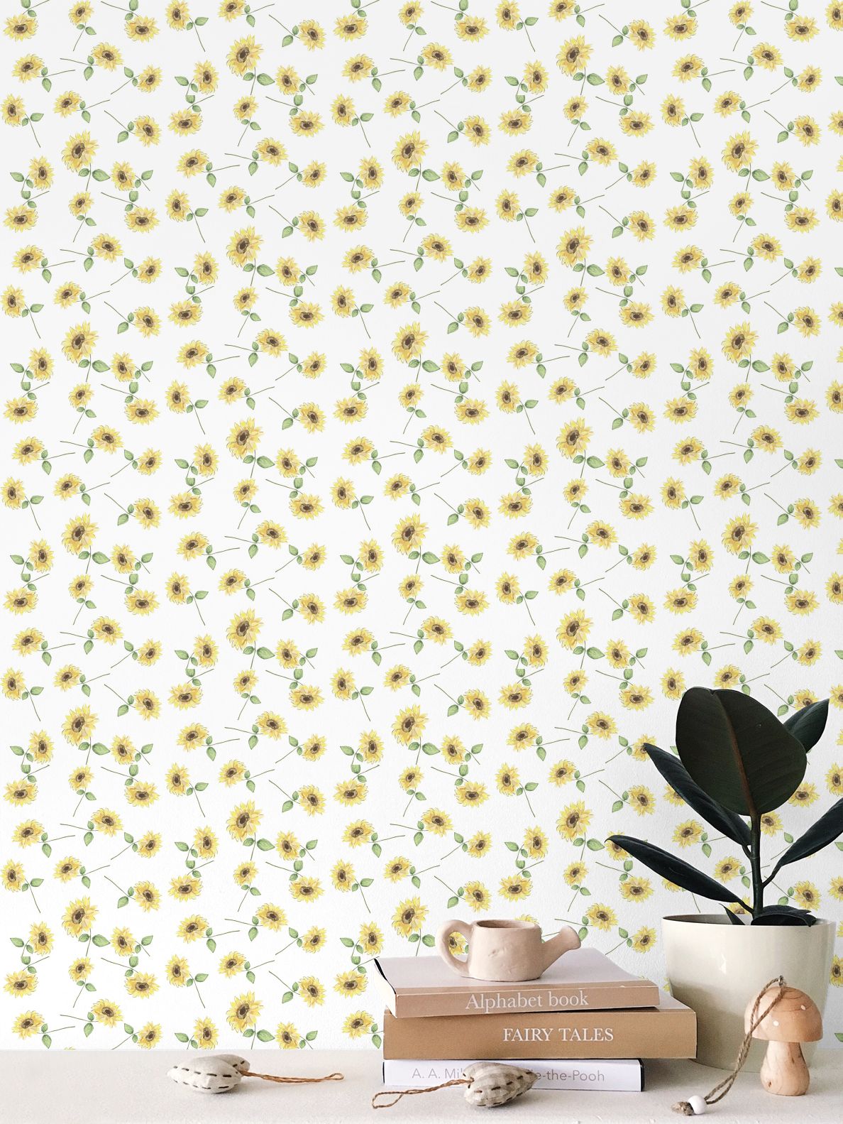 Sunflower Wallpaper - Blue Cava