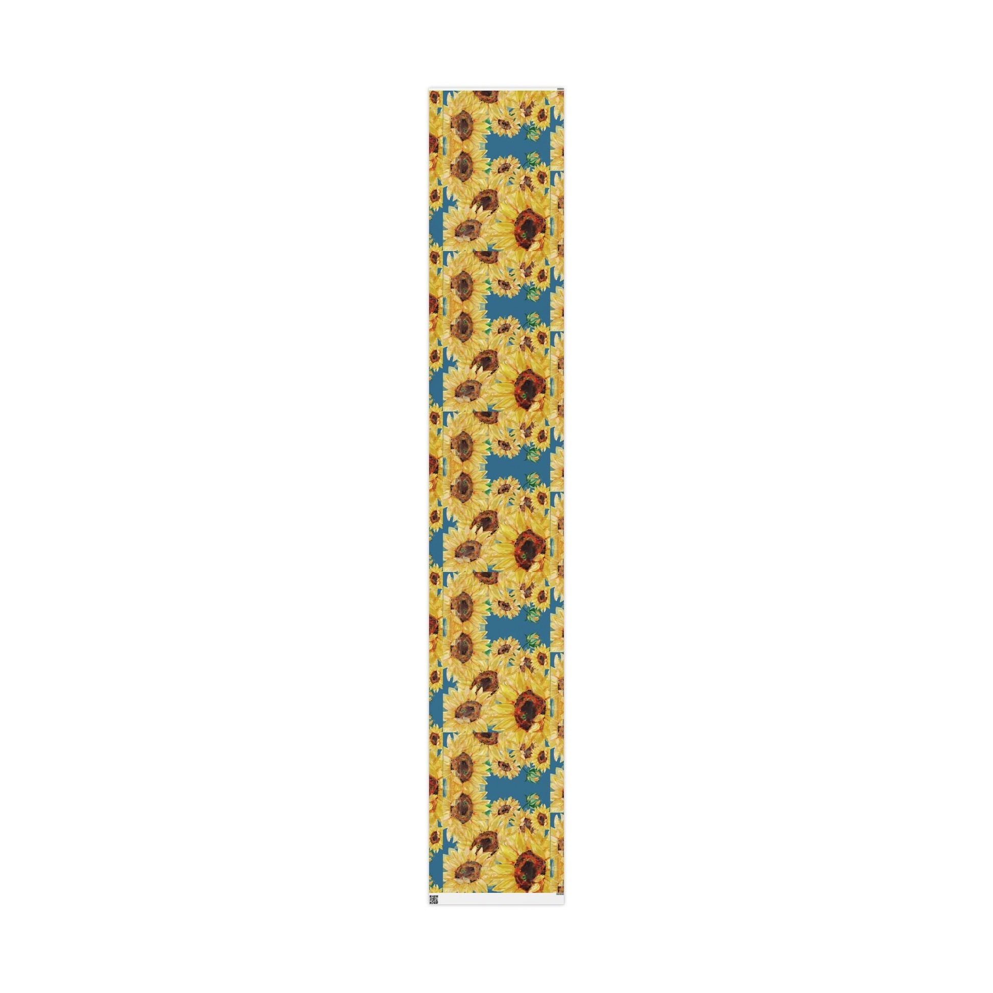 Sunflower Wrapping Paper Roll – Eco - Friendly Gift Packaging - Blue Cava