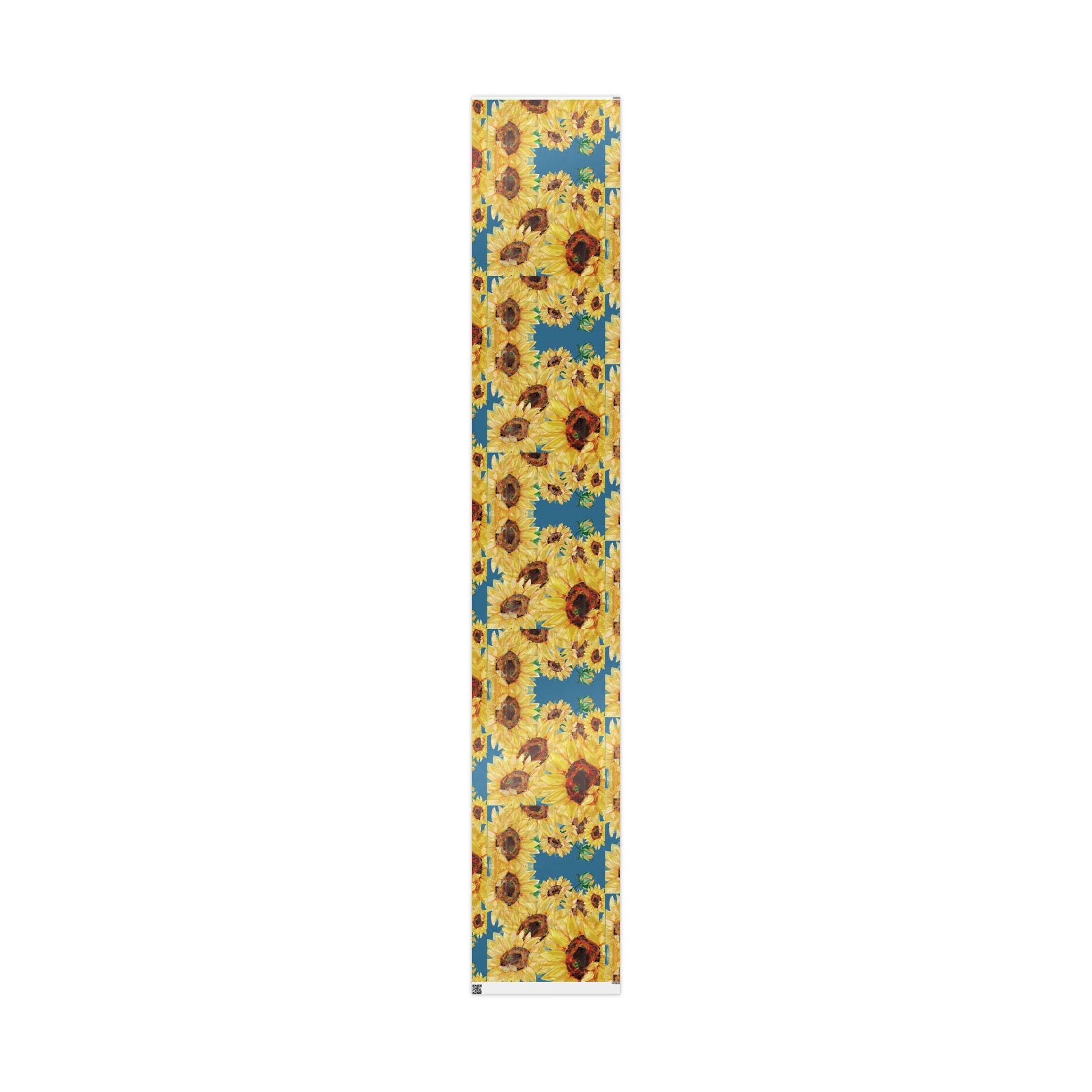 Sunflower Wrapping Paper Roll – Eco - Friendly Gift Packaging - Blue Cava