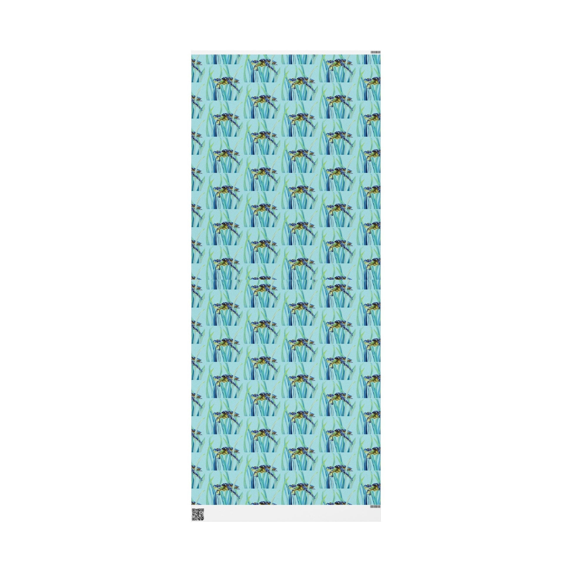 Swimming Sea Turtle Wrapping Paper - Blue Cava