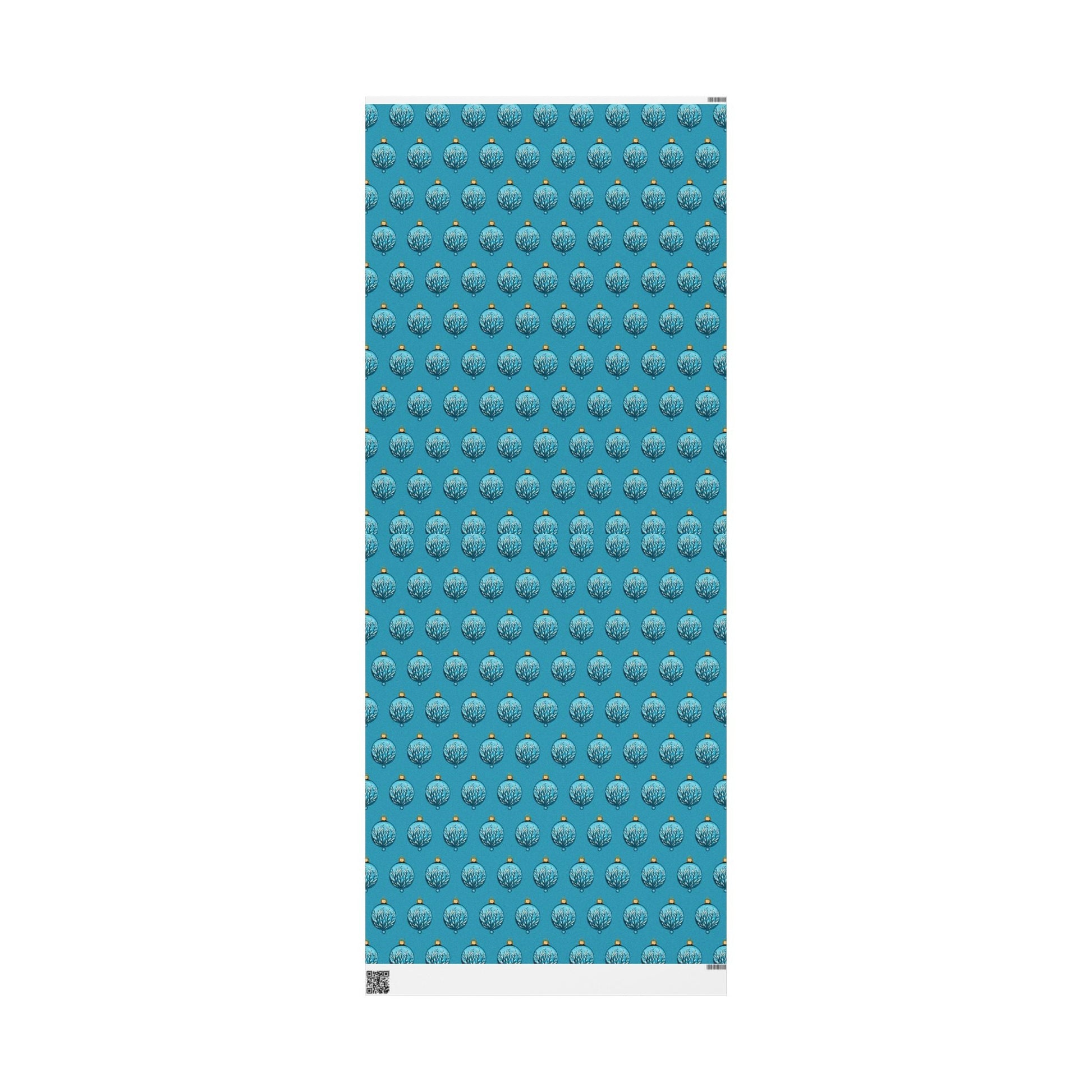 Teal Christmas Ornament Wrapping Papers - Blue Cava