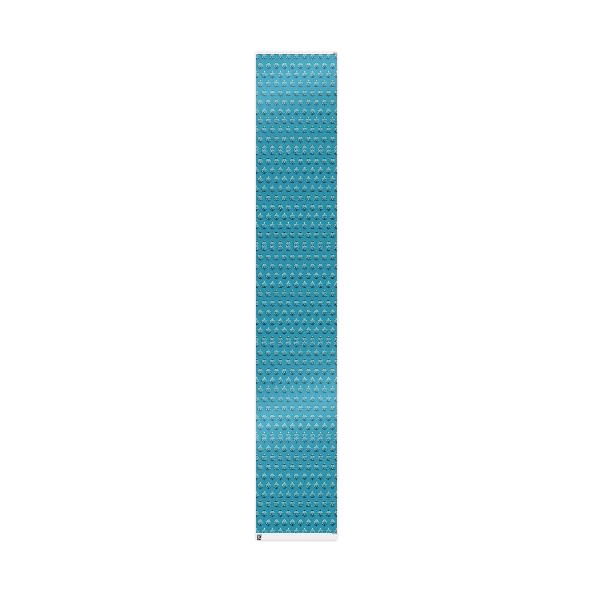 Teal Christmas Ornament Wrapping Papers - Blue Cava