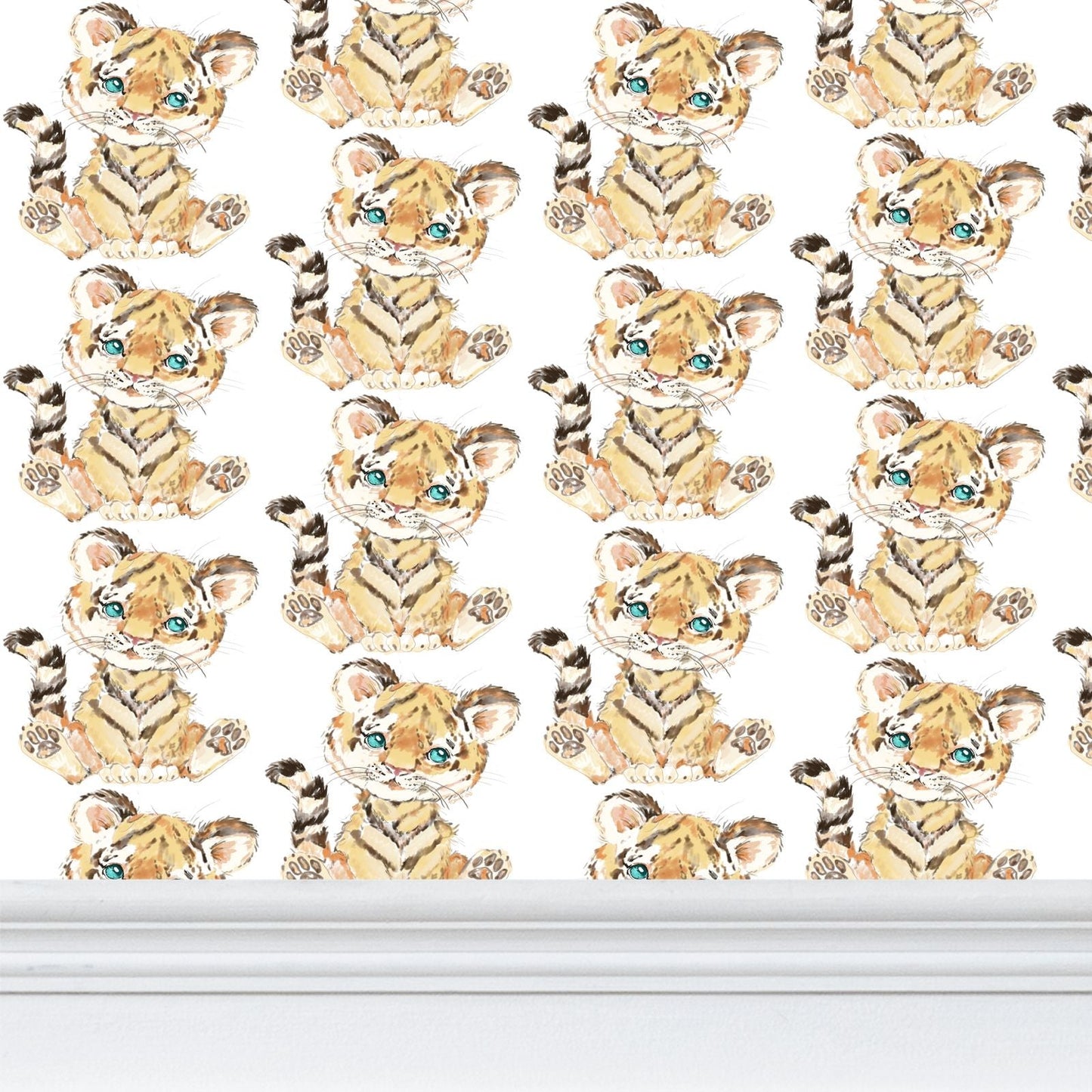 Tiger Wallpaper - Blue Cava