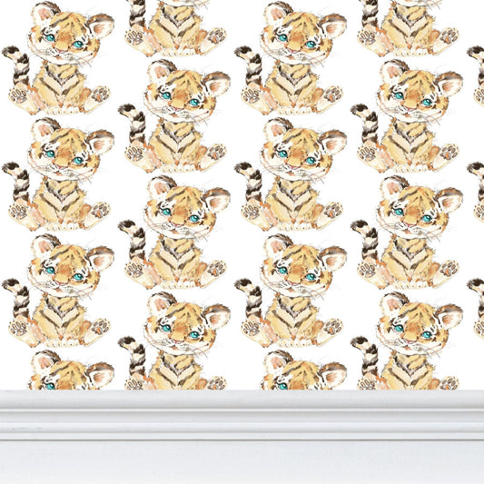 Tiger Wallpaper - Blue Cava