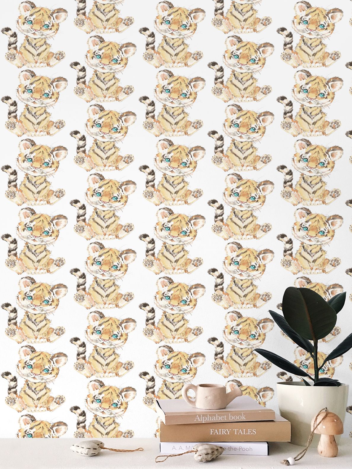 Tiger Wallpaper - Blue Cava