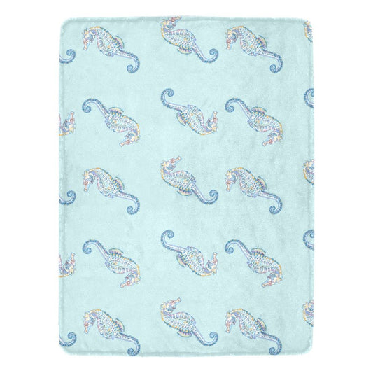 Ultra - Soft Micro Fleece Blanket 60" X 80" (Made In USA) - Blue Cava