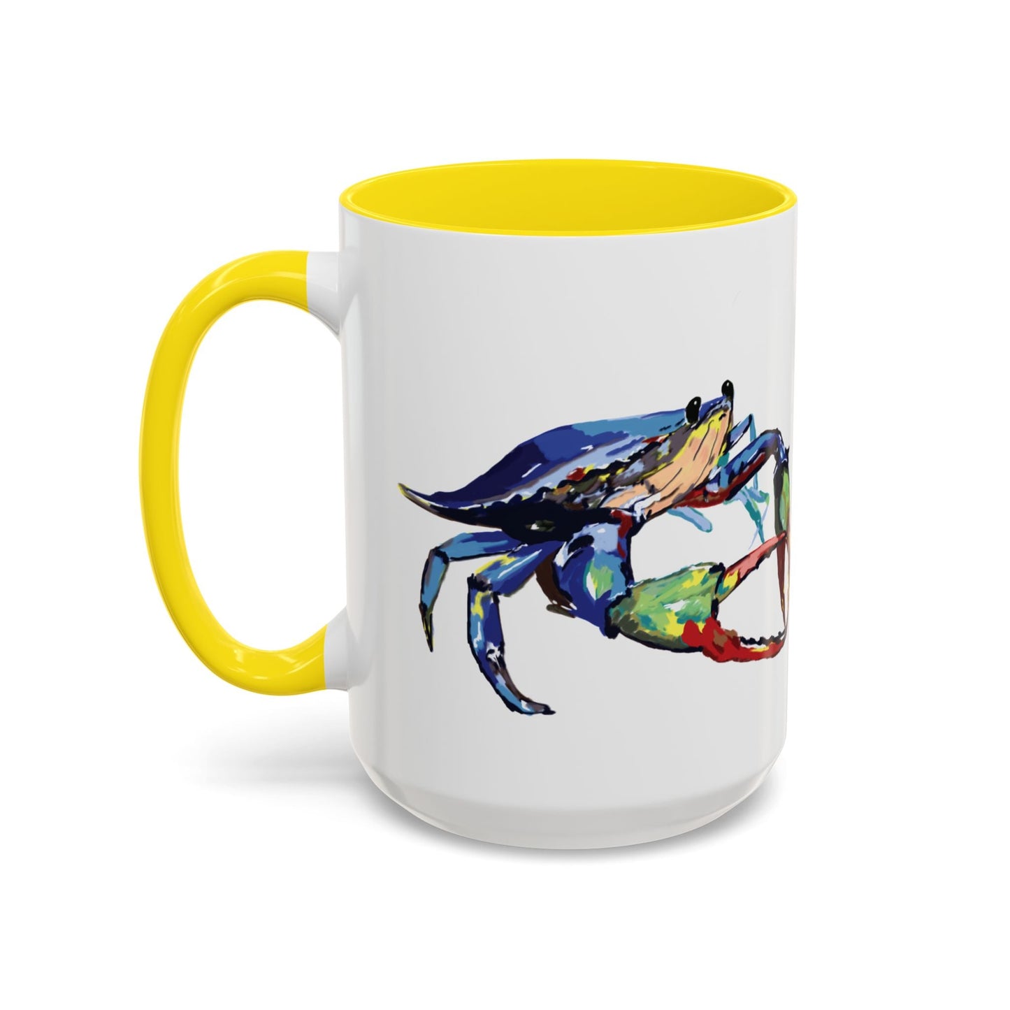 Vibrant Crab Two Tone Ceramic Mug - 11 oz & 15 oz - Blue Cava