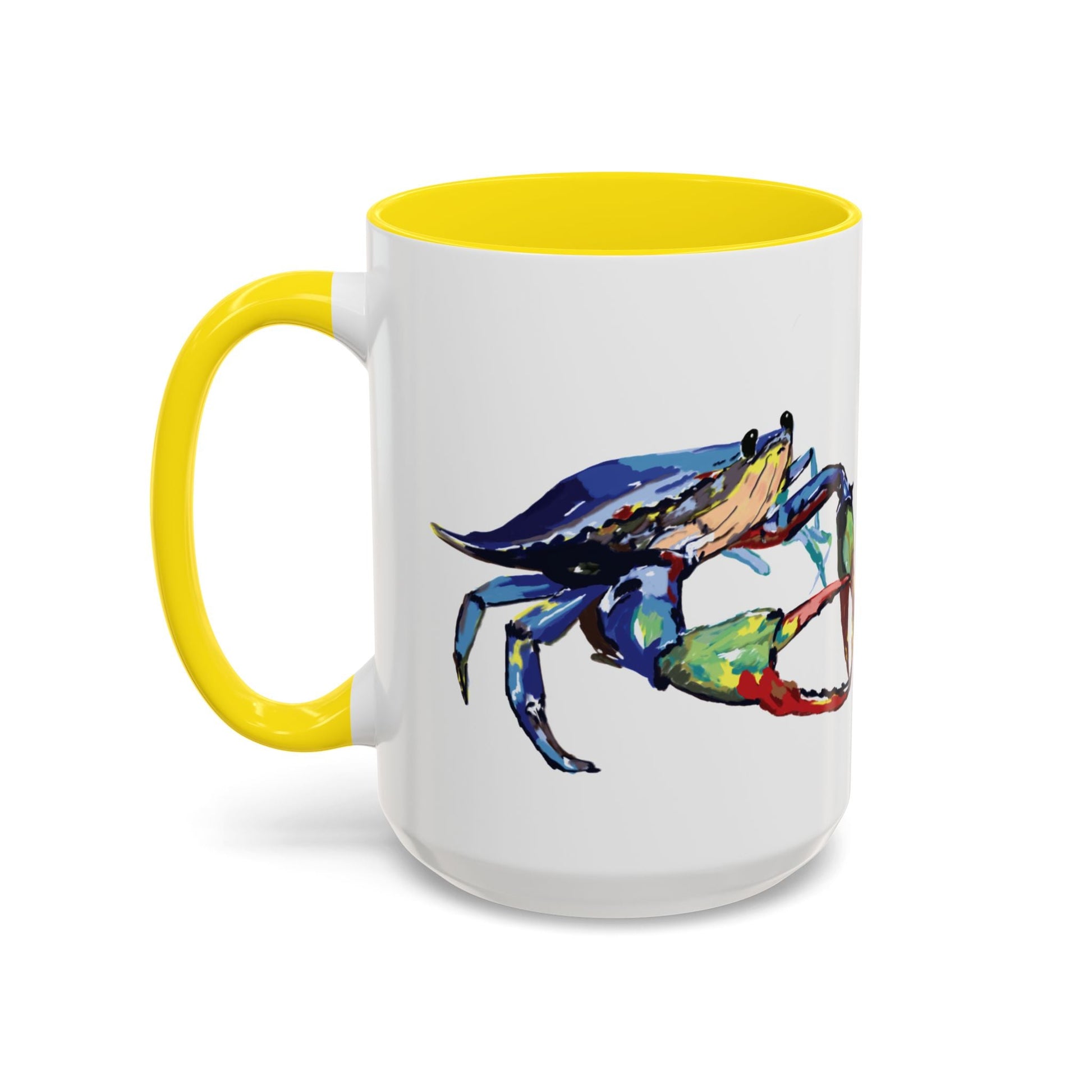 Vibrant Crab Two Tone Ceramic Mug - 11 oz & 15 oz - Blue Cava