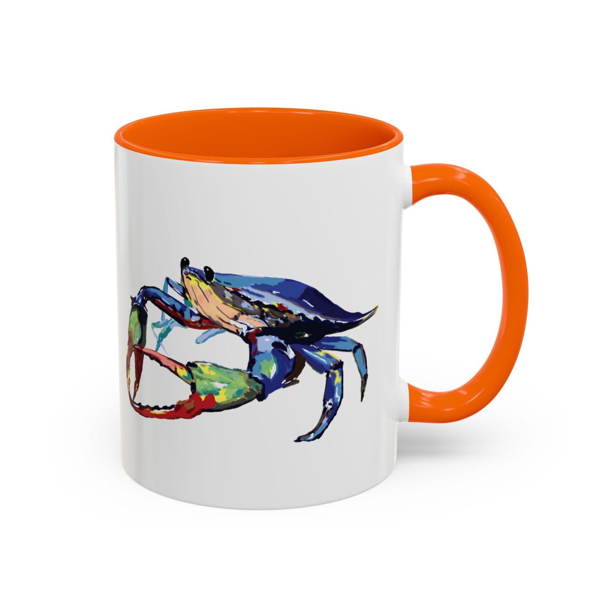 Vibrant Crab Two Tone Ceramic Mug - 11 oz & 15 oz - Blue Cava