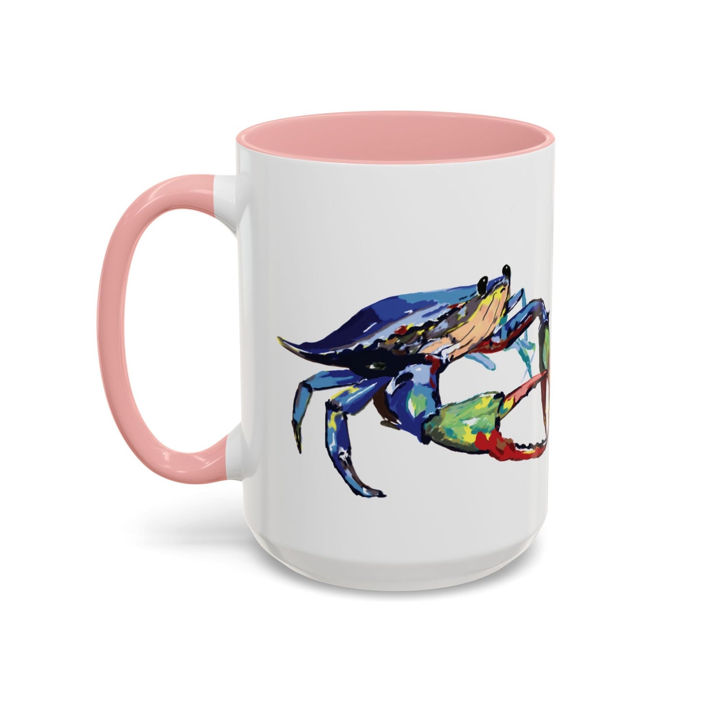 Vibrant Crab Two Tone Ceramic Mug - 11 oz & 15 oz - Blue Cava