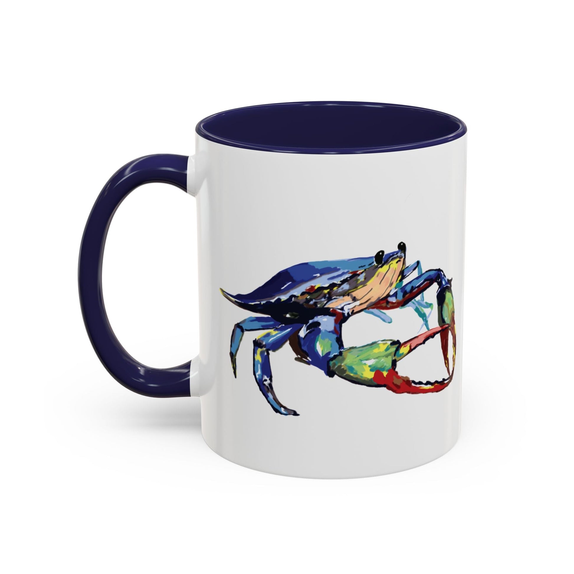 Vibrant Crab Two Tone Ceramic Mug - 11 oz & 15 oz - Blue Cava