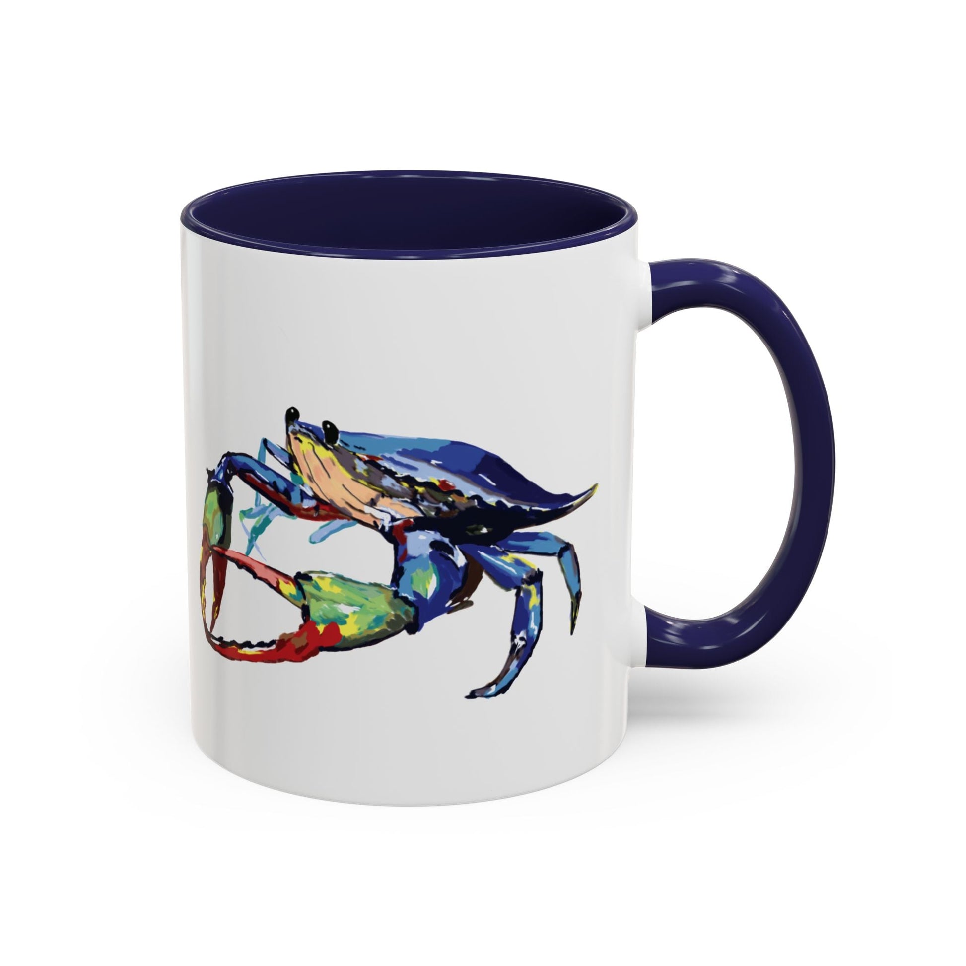Vibrant Crab Two Tone Ceramic Mug - 11 oz & 15 oz - Blue Cava