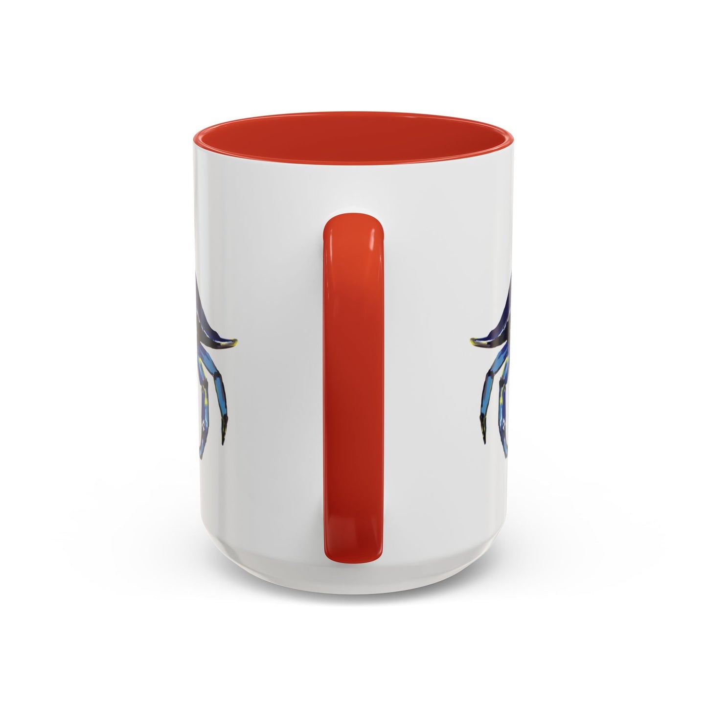 Vibrant Crab Two Tone Ceramic Mug - 11 oz & 15 oz - Blue Cava
