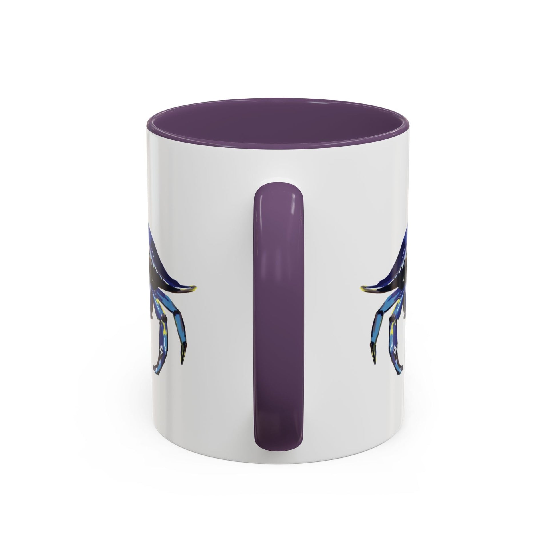 Vibrant Crab Two Tone Ceramic Mug - 11 oz & 15 oz - Blue Cava