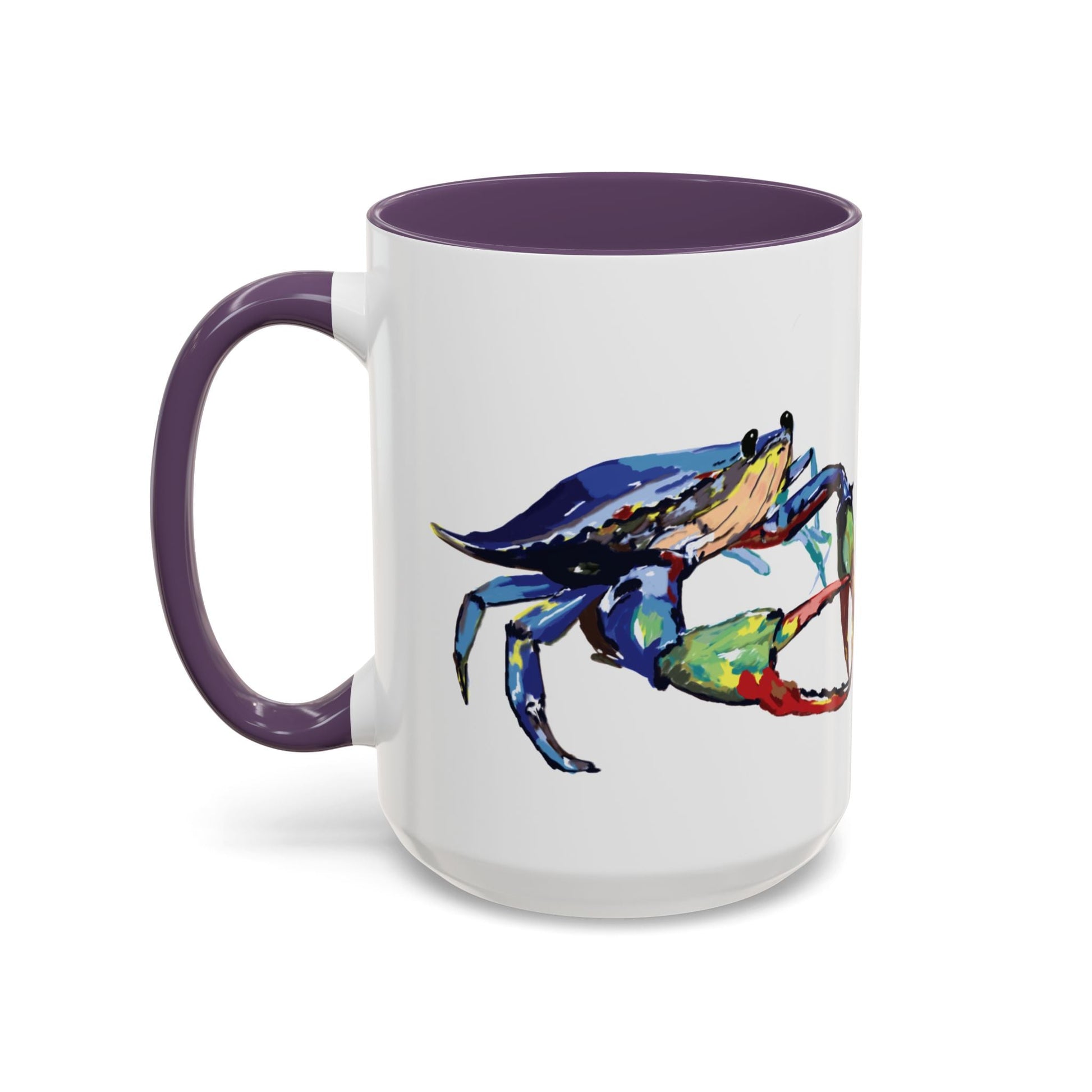 Vibrant Crab Two Tone Ceramic Mug - 11 oz & 15 oz - Blue Cava
