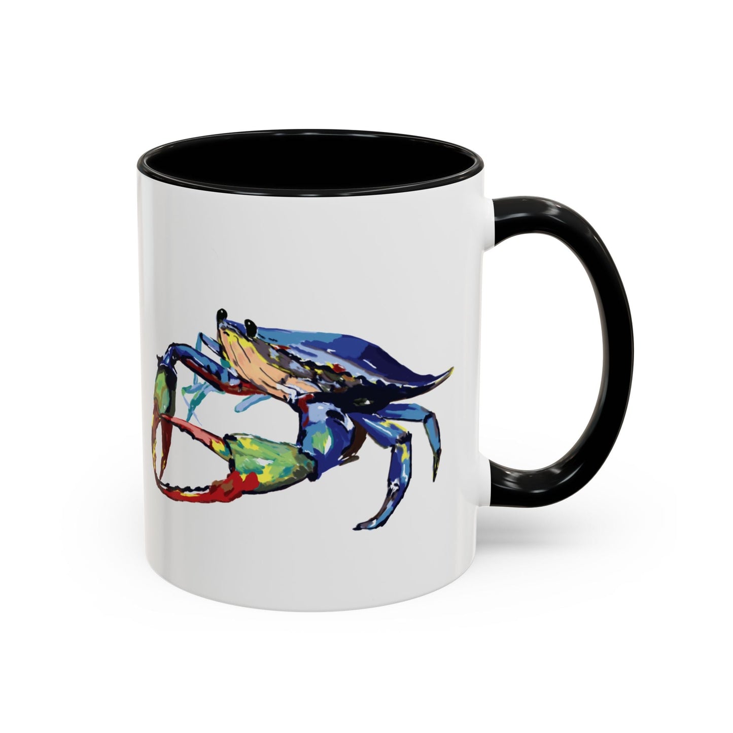 Vibrant Crab Two Tone Ceramic Mug - 11 oz & 15 oz - Blue Cava